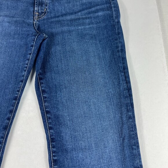 Edwin Jeans Women's 31 Bree Straight Crop High Rise Blue Faded Stretch Denim - Picture 4 of 16